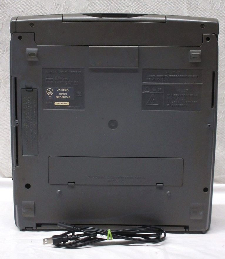 10K113 カラー ワープロ NEC 文豪 [JX-55MA] 通電OK 液晶ダメージあり 現状 ジャンク扱い 売り切り 部品取りなどにの画像9