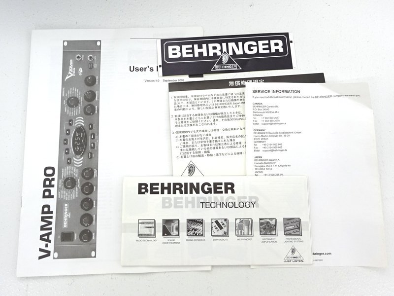 ★中古★BEHRINGER GOES V-AMP PRO マルチエフェクトプロセッサー ベースモデリングアンプ（ベリンガー/器材）★【MU473】_画像7