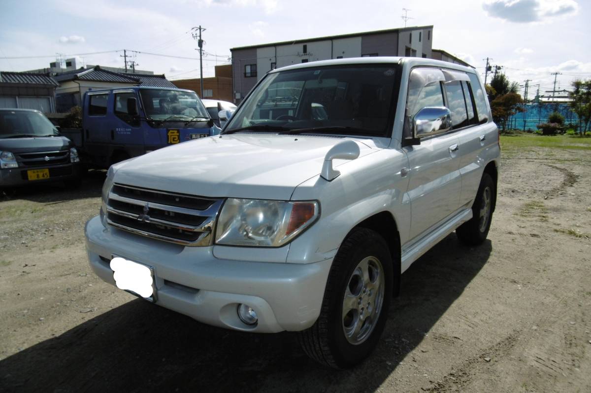  Niigata 18 year Pajero Io 2.0 active field edition pearl 4WD vehicle inspection "shaken" 31 year 12 month timing belt settled aluminium selling out!