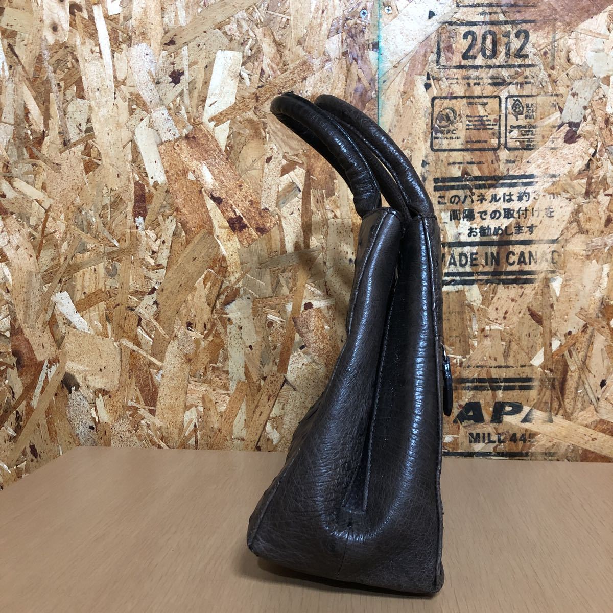 TE2] ручная сумочка Ostrich Brown страус женский рука .. сумка 