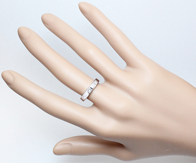 綺麗 上品☆ダイヤ 0.31ct Pt900 プラチナ リング 指輪 プリンセス 10