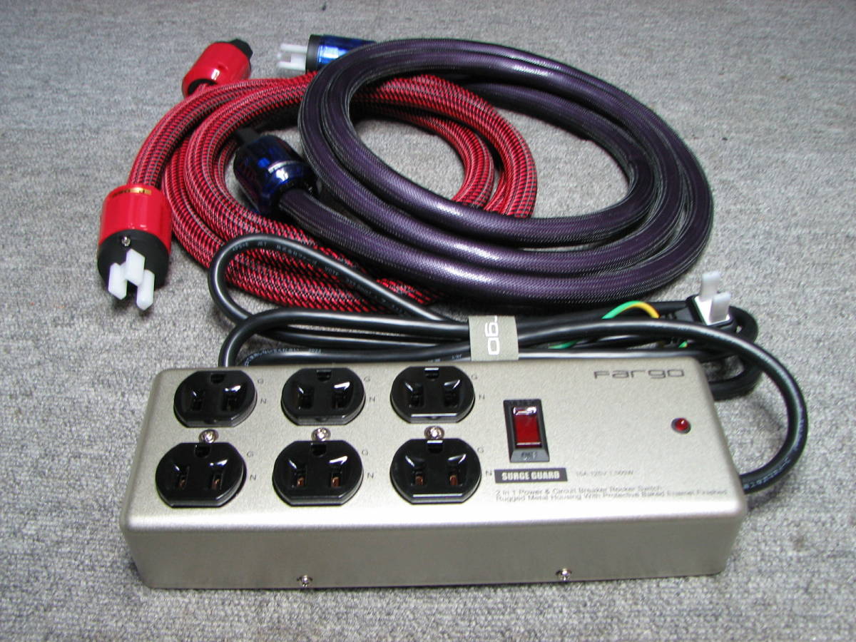 電源BOX　Fargo　PT406SV　+　電源ケーブル　赤・紫　2.0ｍｘ2本　未使用