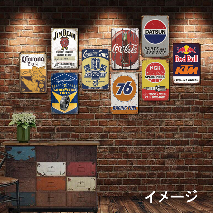 25 ブリキ看板 20×30㎝ Heineken ハイネケンビール ガレージ スチール アンティーク アメリカンインテリア 世田谷ベース_画像4