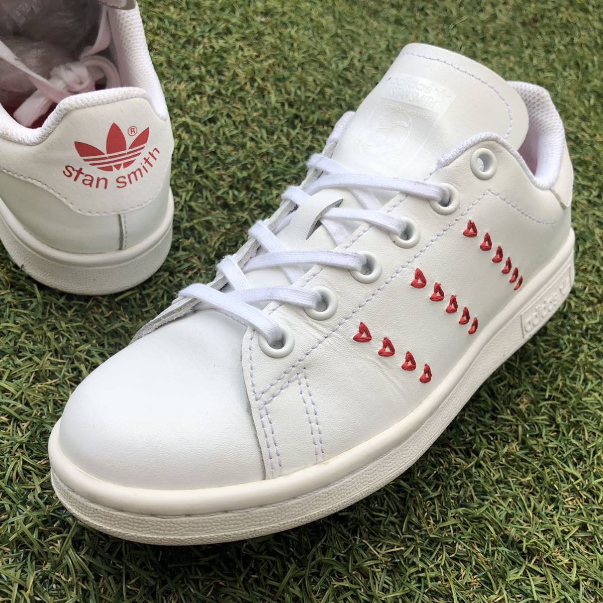 美品22 adidas STANSMISTH アディダス スタンスミス HW328_画像2