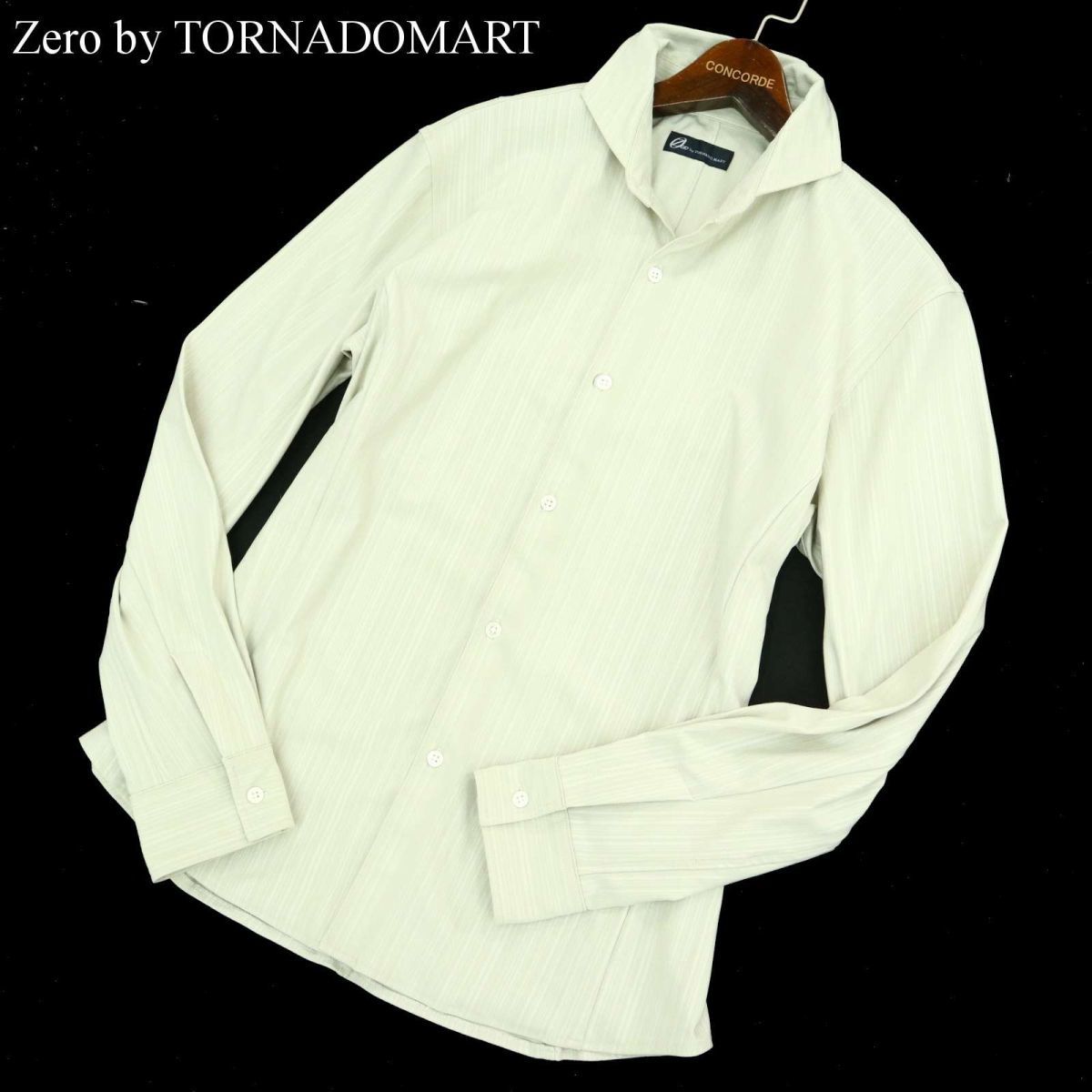 Zero by TORNADOMART トルネードマート 長袖 ハイテンション★ マルチ ストライプ ジャージー シャツ Sz.LL　メンズ 日本製　A3T11606_A#C_画像1