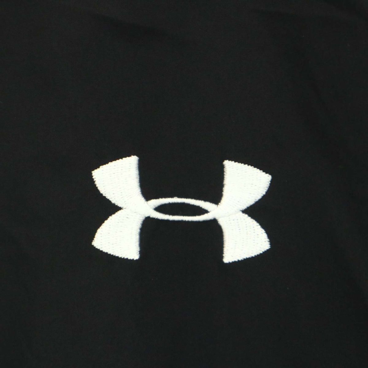 UNDER ARMOUR アンダーアーマー 通年 ロゴ刺繍★ 裏地メッシュ ウインドブレーカー トレーナー Sz.SM　メンズ 黒 ゴルフ　A3T11820_A#O_画像3