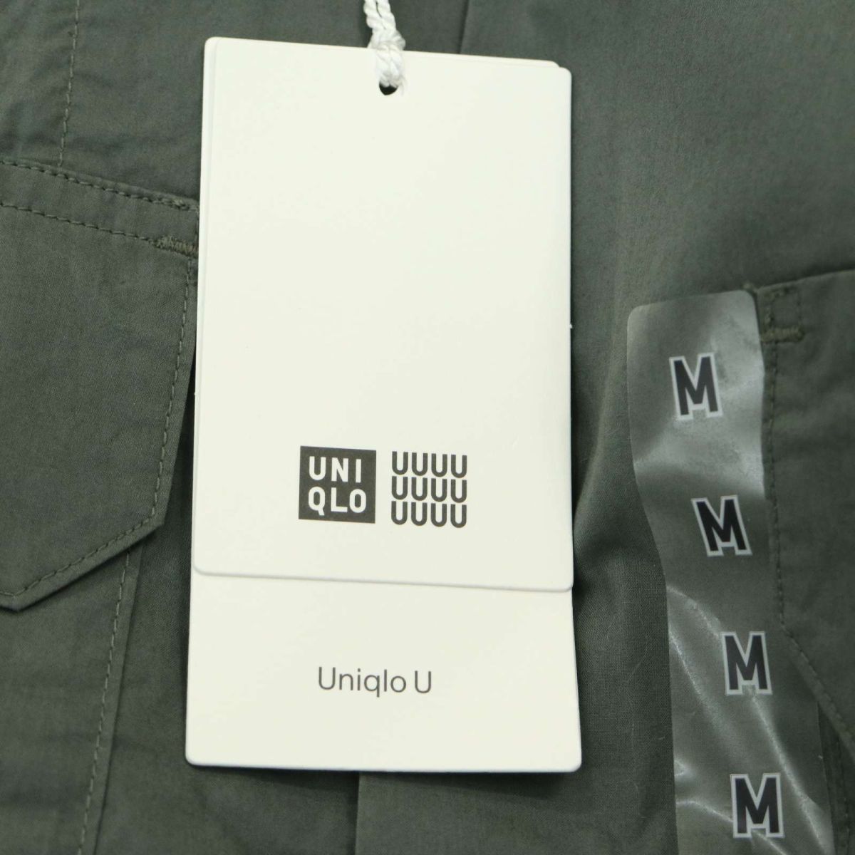 未使用★ UNIQLO U ユニクロ ユー ルメール 通年 長袖 オープンカラー コットン ワーク シャツ Sz.M　メンズ　A3T12057_A#C_画像5