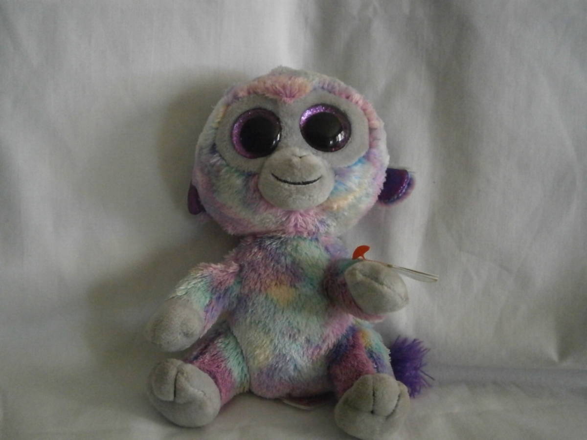  large eyes . lovely! Ty colorful . monkey. soft toy Zuri