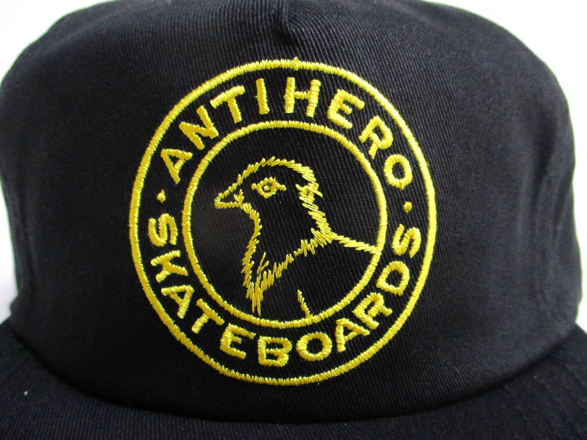 値引き☆新品 ANTIHERO アンタイヒーロー BASIC PIGEON ROUND SNAPBACK CAP スナップバックキャップ Black/Gold.アンチヒーロー_画像2