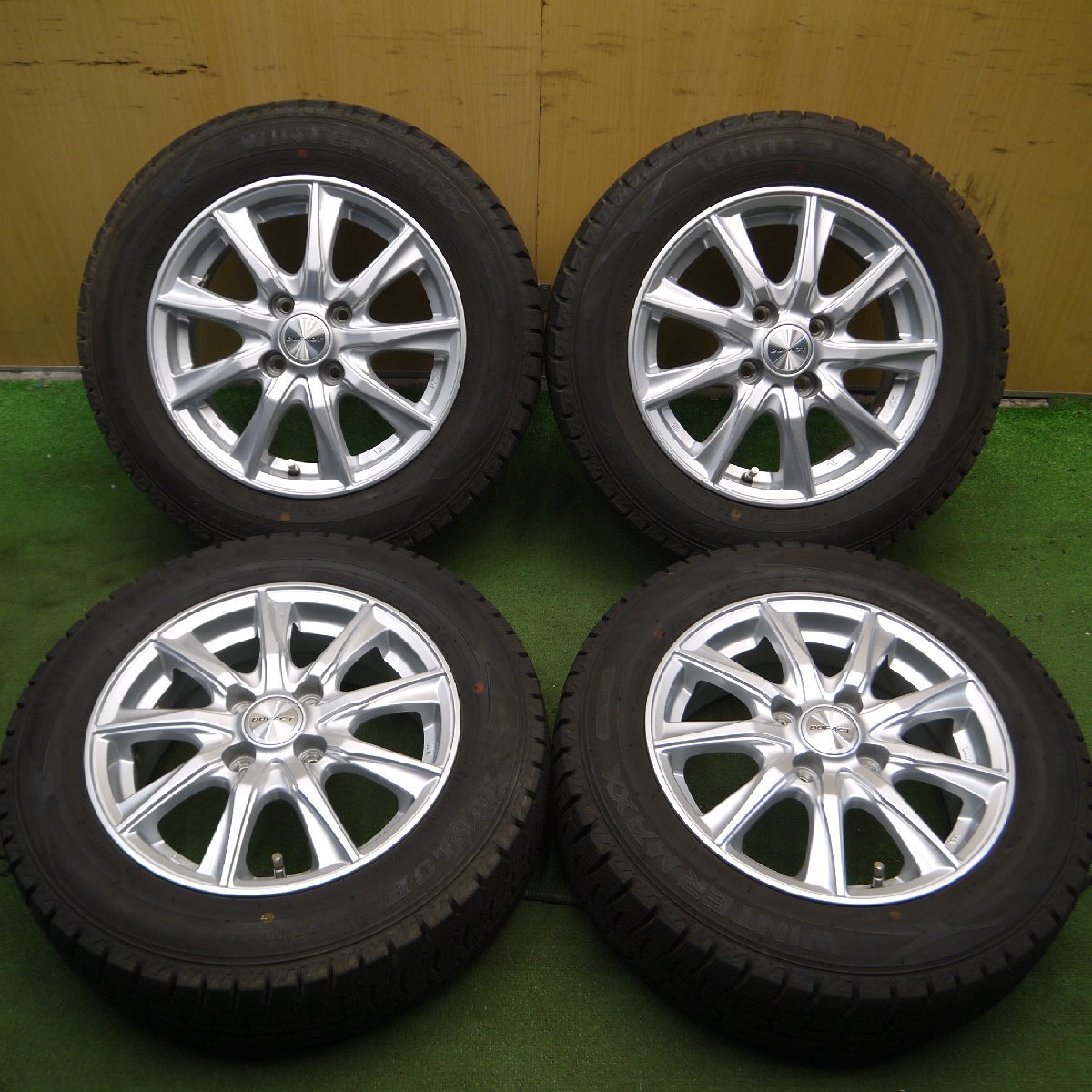 バリ溝！21年！綺麗！9.5分以上★スタッドレス 175/65R14 ダンロップ ウインターマックス WM02 DUFACT デュファクト 14インチ PCD100/4H★_画像1