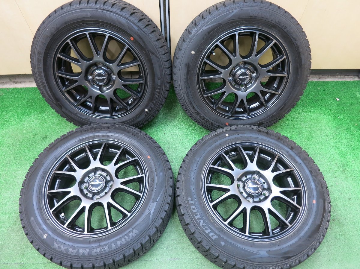 [送料無料]バリ溝！20年！綺麗！9.5分以上★スタッドレス 175/65R14 ダンロップ ウインターマックスWM02 Mistiere PCD100/4H★3021505ヒス_画像1