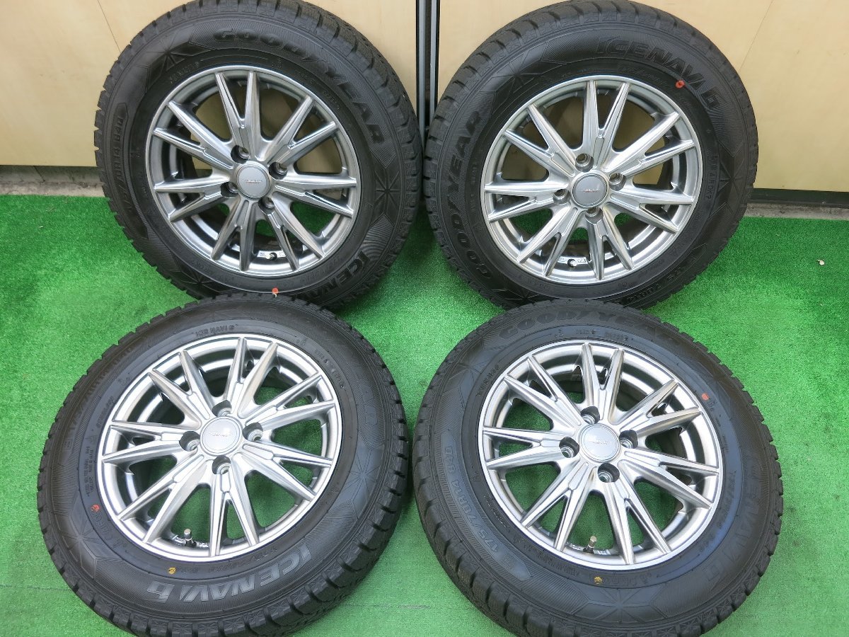 [送料無料]バリ溝！20年！ ほぼ10分★スタッドレス 175/70R14 グッドイヤー アイスナビ6 VELVA KEVIN ヴェルヴァ PCD100/4H★3021502ヒス_画像1