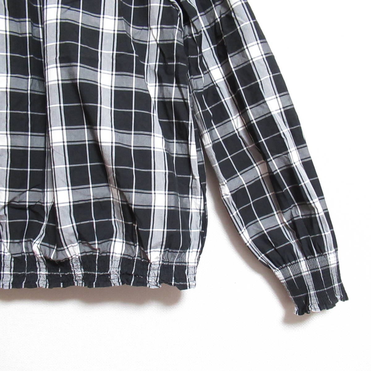  beautiful goods [onorehonore] cotton Broad pull over check black 