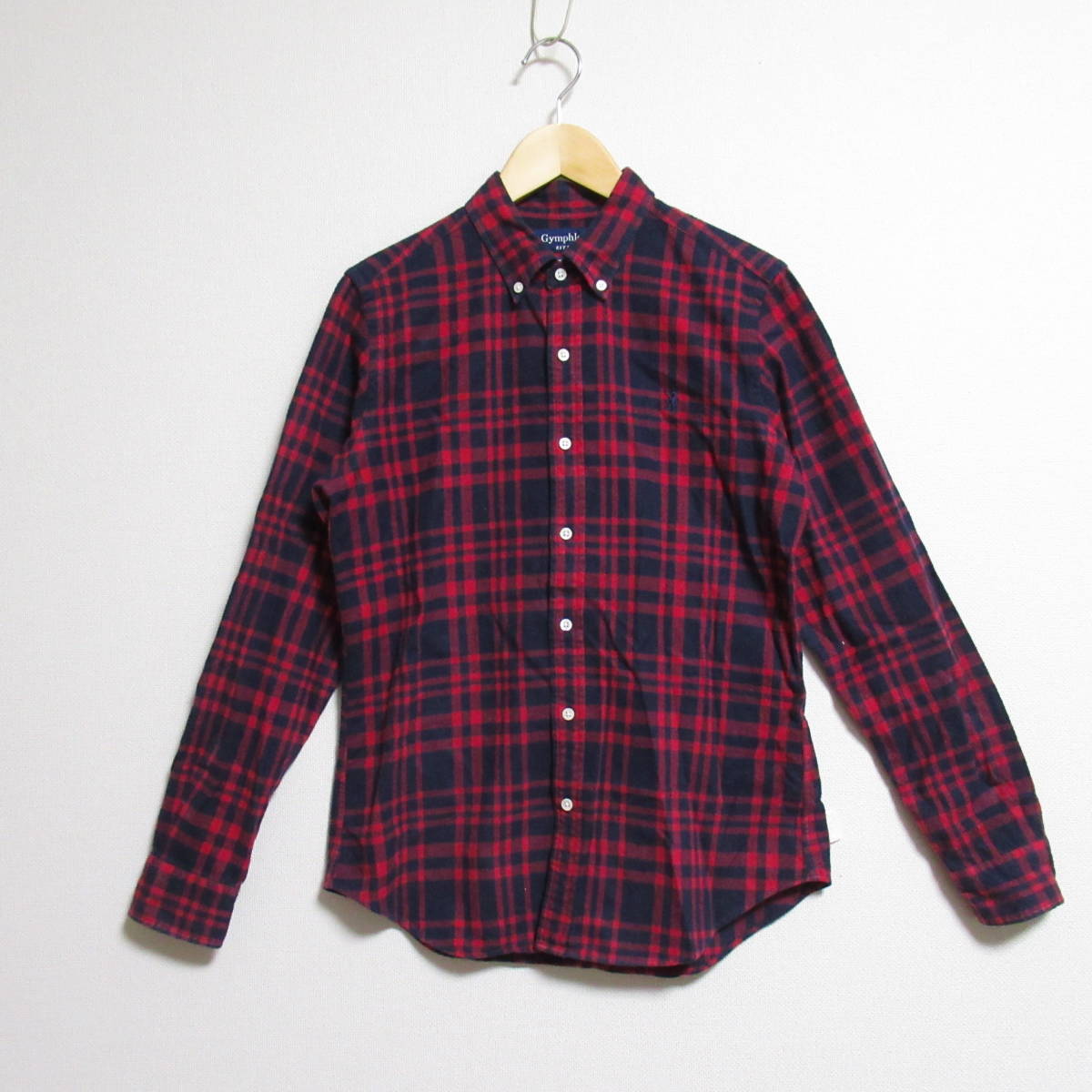 [Gymphlex Jim Flex ] long blouse check flannel 14 red group 