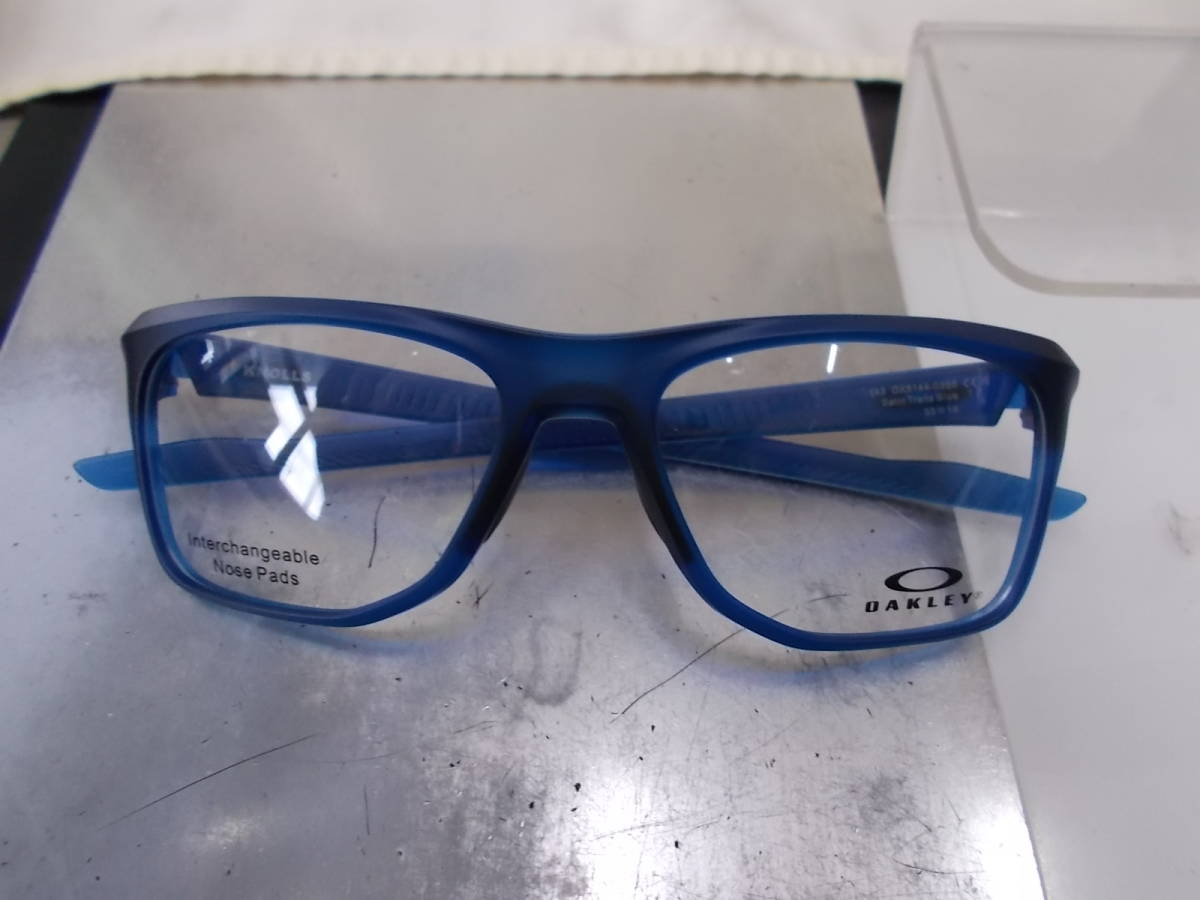 OAKLEY オークリー KNOLLS 超かっこいい 眼鏡フレーム OX8144-0355 Satin Trans Blue