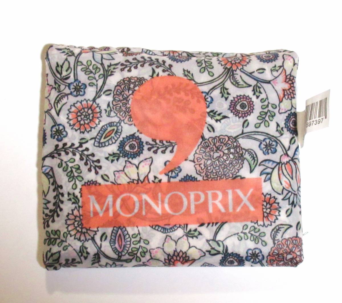  with defect new goods * unopened Paris mono pli eko-bag floral print ① ( postage included )