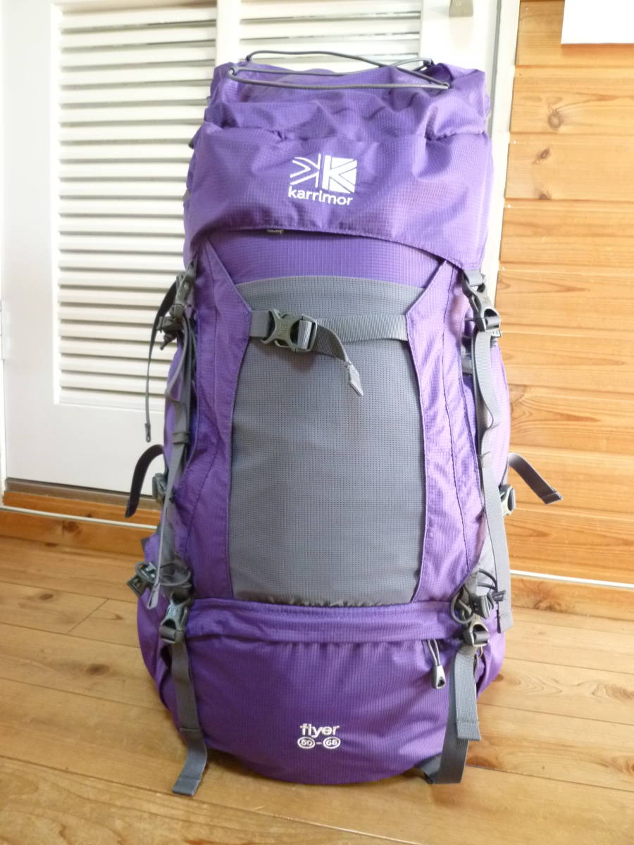 ★即決激安処分★送料無料★使用1回★Karrimor カリマー flyer50-65 ￥29700-フライヤー 容量 50-65L 重さ1990g バックパック ザック