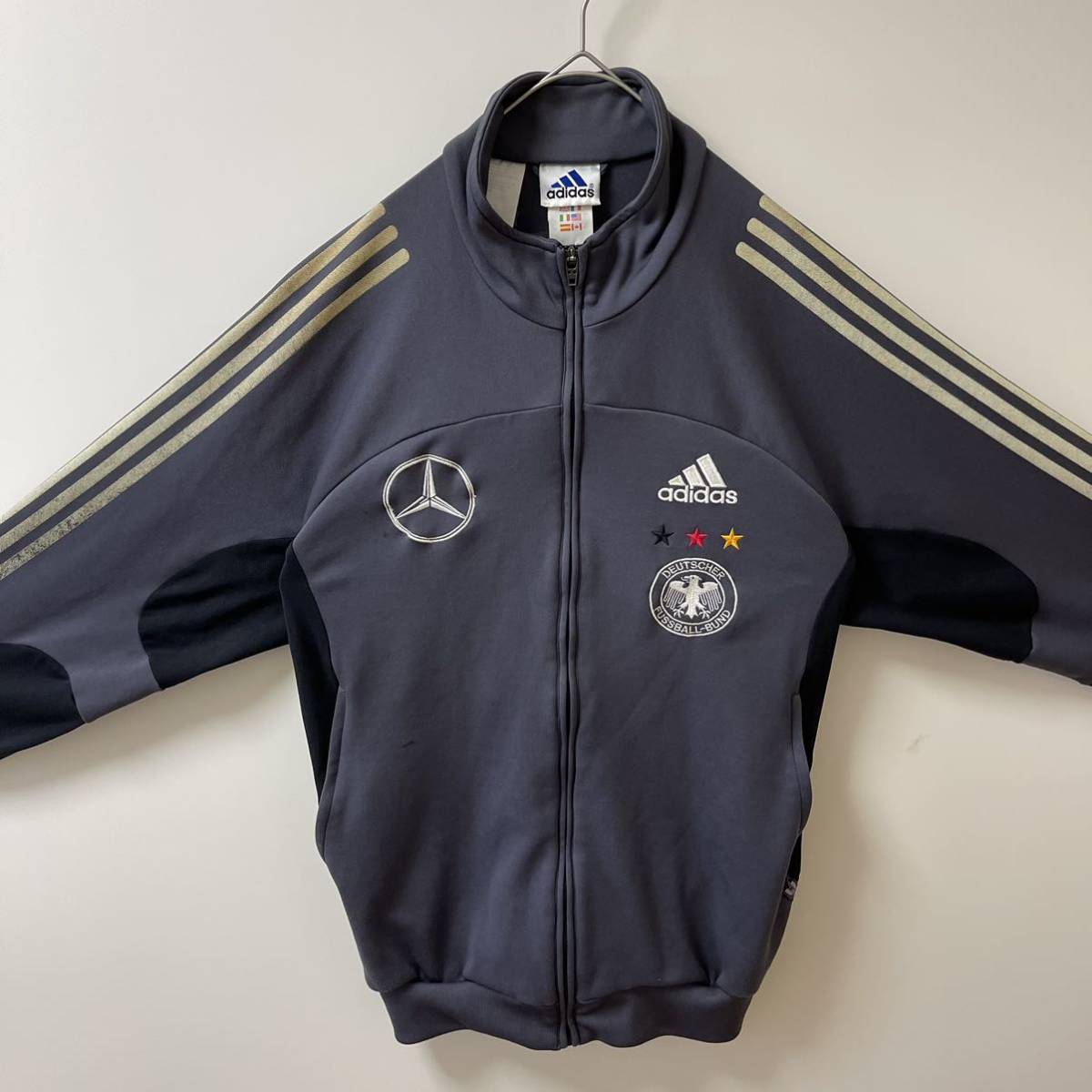 90s】サッカードイツ代表 アディダス刺繍トラックジャケット古着