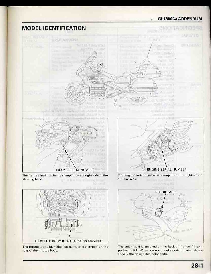 [p0510]03.9 английская версия HONDA GOLDWING GL1800A магазин manual * приложение 28 ( Honda Goldwing )