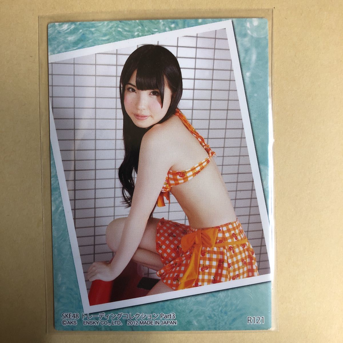 SKE48 松本梨奈 2012 トレカ アイドル グラビア カード 水着 ビキニ R121 タレント トレーディングカード_画像2
