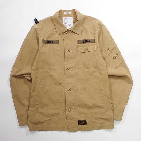 12ss WTAPS JUNGLE L/S SHIRT COTTON RIPSTOP BEIGE 1 ダブルタップス_画像1