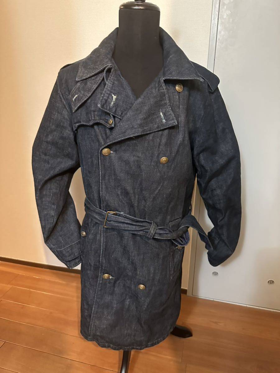 RRL デニム トレンチコート ラルフローレン サイズL コレクター向け _画像5