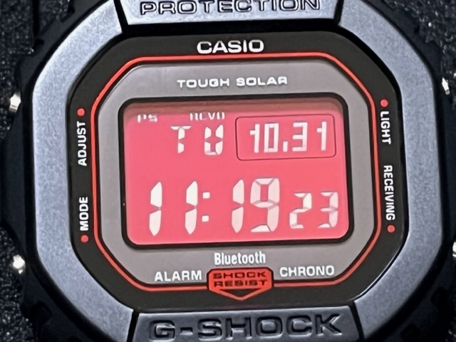 CASIO G-SHOCK GW-B5600AR-1JF　ブラック レッド　Bluetooth　ソーラー電波腕時計　Black and Red Series_画像5