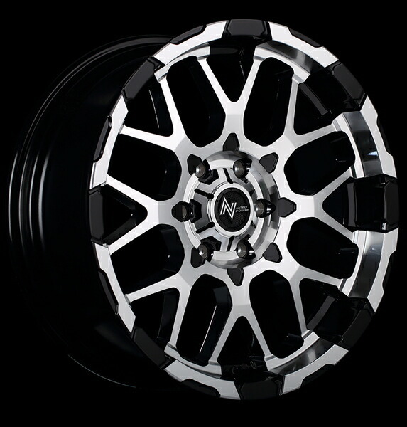 MID ナイトロパワー M28バレットKC 4本セット ホイール モコ【15×5J 4-100 INSET48 ブラック/ミラー】22系 NITRO POWER M28 BULLET-KC_画像9