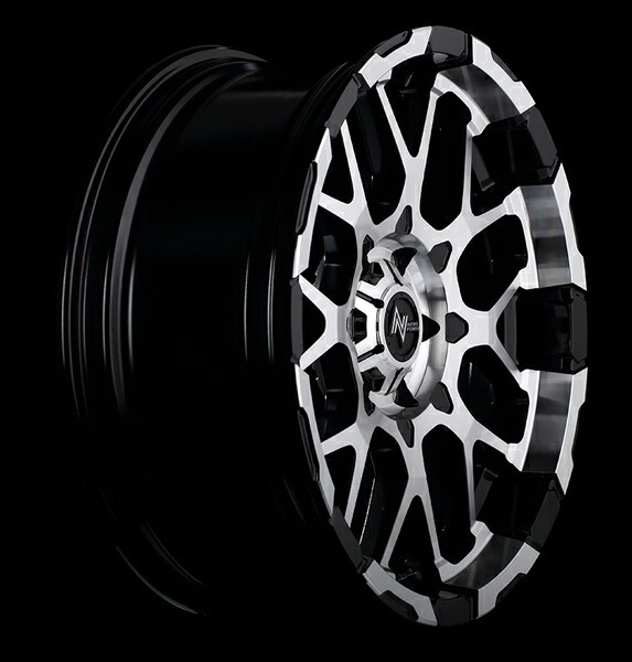 MID ナイトロパワー M28バレットKC 1本販売 ホイール モコ【15×5J 4-100 INSET48 ブラック/ミラー】22系 NITRO POWER M28 BULLET-KC_画像10