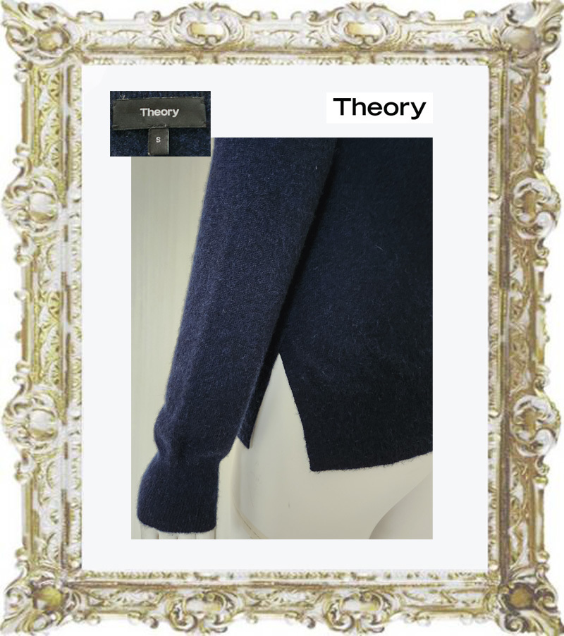 送料無料★即決◆定価27000円◆Theory セオリーネイビー カシミヤ100% プルオーバーニット Sセーター /KAYLENNA J NEW BASIC CASHMERE _画像3