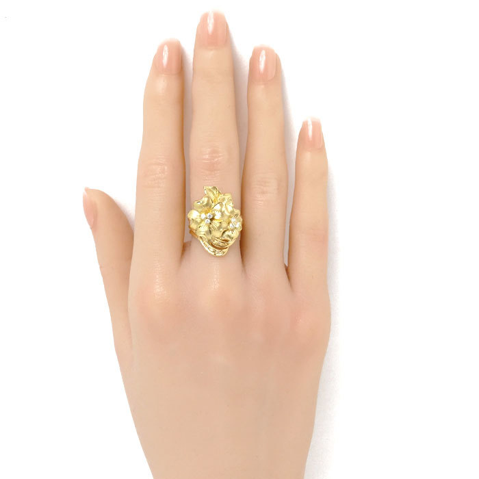 全商品オープニング価格! 13号 ダイヤモンド0.18ct K18・0.18 リング