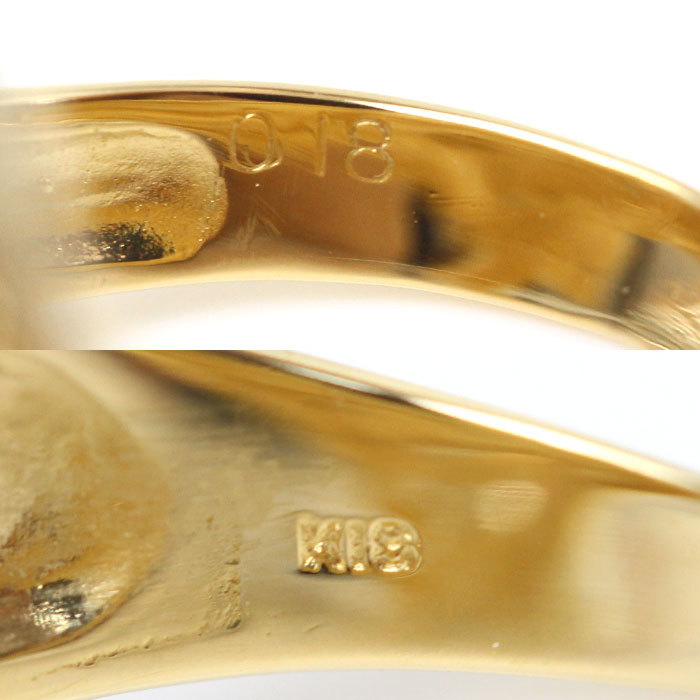 全商品オープニング価格! 13号 ダイヤモンド0.18ct K18・0.18 リング