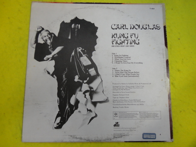 Carl Douglas - Kung Fu Fighting And Other Great Love Songs オリジナル原盤名曲 DISCO US LP 視聴_画像2