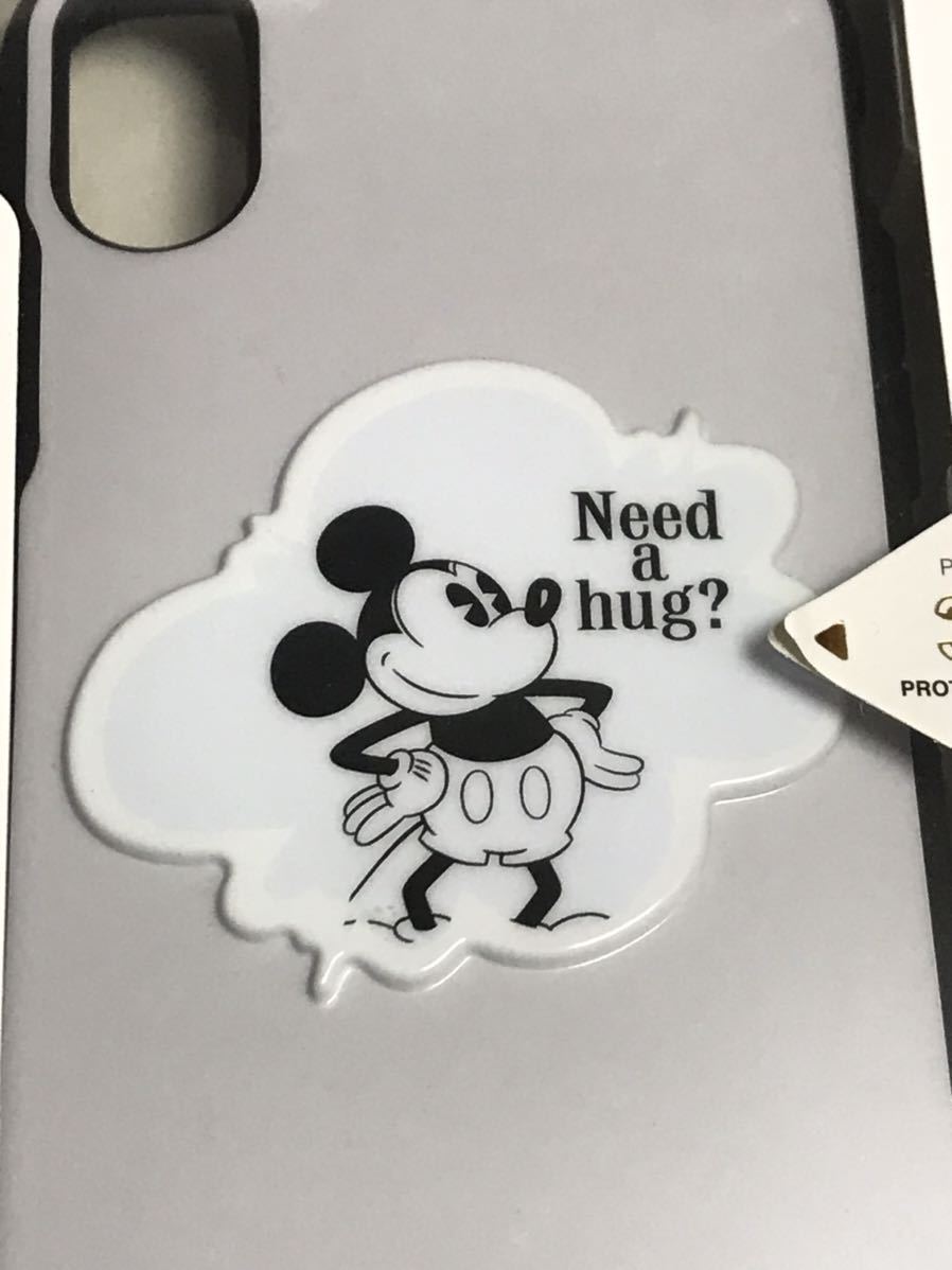匿名送料込み iPhoneX用カバー ケース iPhone10 ディズニー Disney ミッキーマウス Mickey Mouse ストラップホール grey アイフォーンX/UJ6_画像3