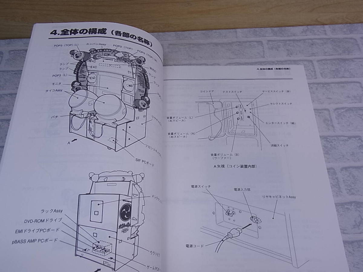 ◎L/633●ナムコ namco☆太鼓の達人3☆取扱説明書☆アーケードゲーム☆中古品_画像5