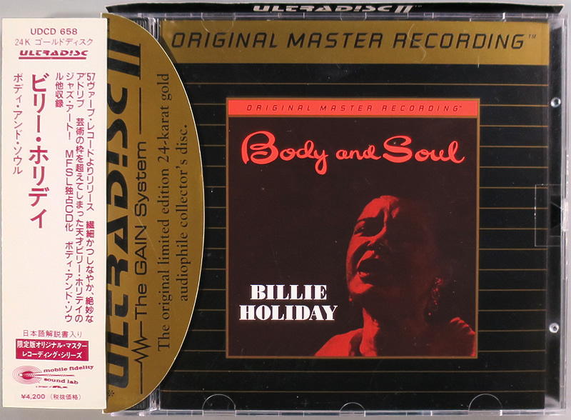 【オンライン限定商品】 And 『Body Holiday Billie CD) (GOLD Soul』 Lab) Sound Fidelity (Mobile MFSL ボディ・アンド・ソウル ビリー・ホリデイ 帯付 658 UDCD ボーカル