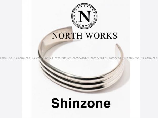 高級ブランド 保管品2.6万《NORTH ノースワークス ブレスレッド アクセサリー バングル ブレスレットSHINZONE購入 WORKS》シルバー シルバー