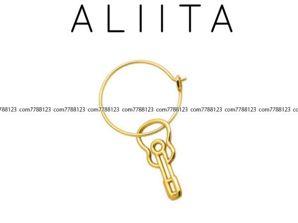 保管品3.8万◎ALIITA★アリータ◎9KYG ピアス 片耳 アクセサリー ゴールド ジュエリー イタリア ウクレレ