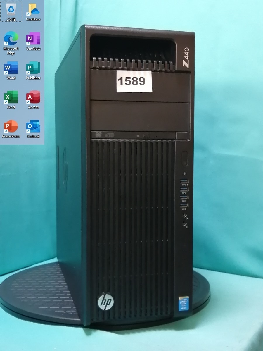 初期保証 オフィス付 ゲーミングPC GTX1070-8G Xeon E5-2697v3（i7-10700KF相当）16GB NVMe M.2 SSD1TB DVD WiFi Win11 HP Z440 A-1589_画像1