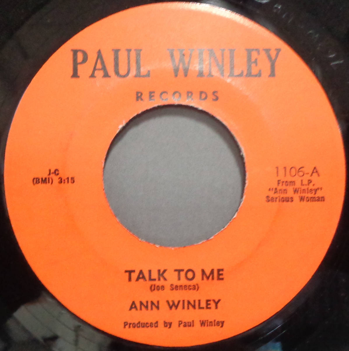 【SOUL 45】ANN WINLEY - TALK TO ME / JUST YOU AND ME BOY (s231001020)_画像1