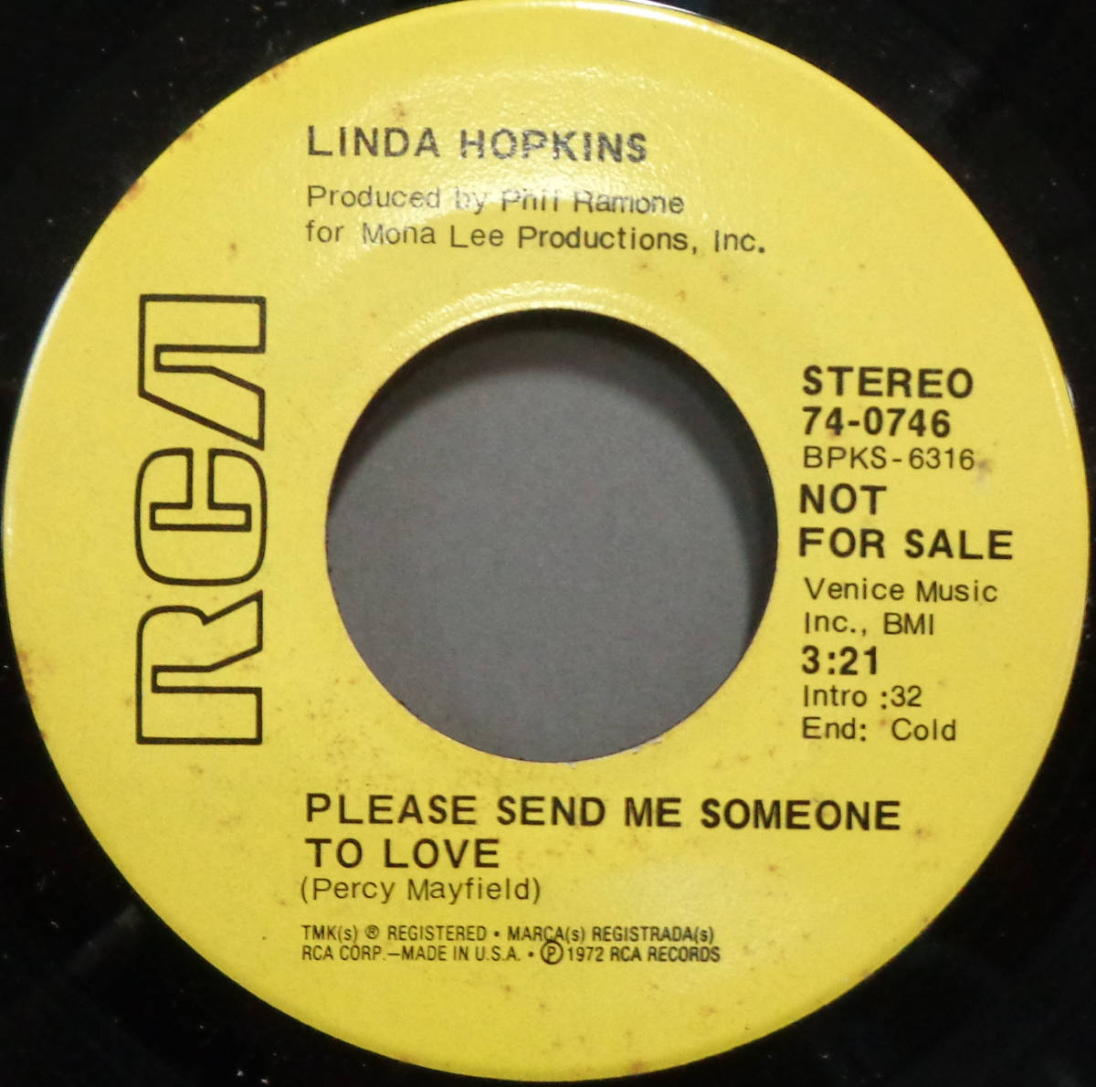 【SOUL 45】LINDA HOPKINS - PLEASE SEND ME SOMEONE TO LOVE / SHAKE A HAND (s231029026)_画像1