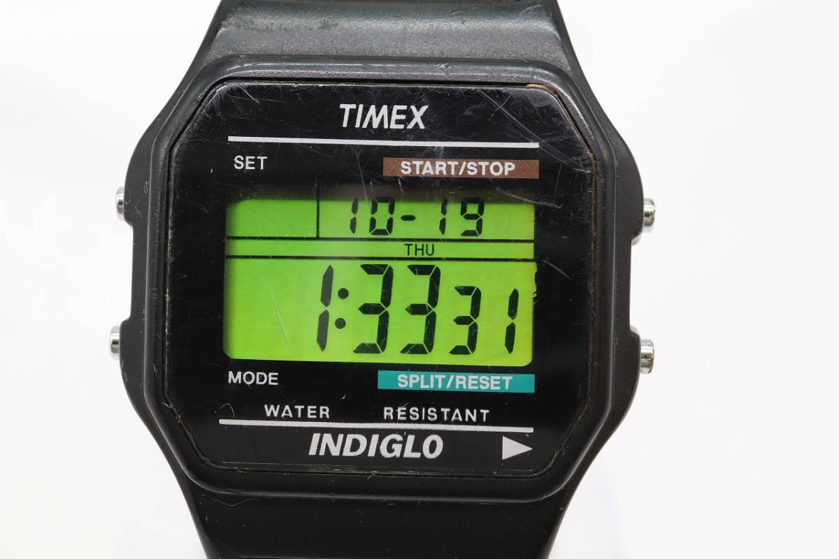 【W91-4】動作品 電池交換済 TIMEX INDIGLO タイメックス インディグロ デジタル 腕時計 T75961 メンズ【送料全国一律185円】_画像3