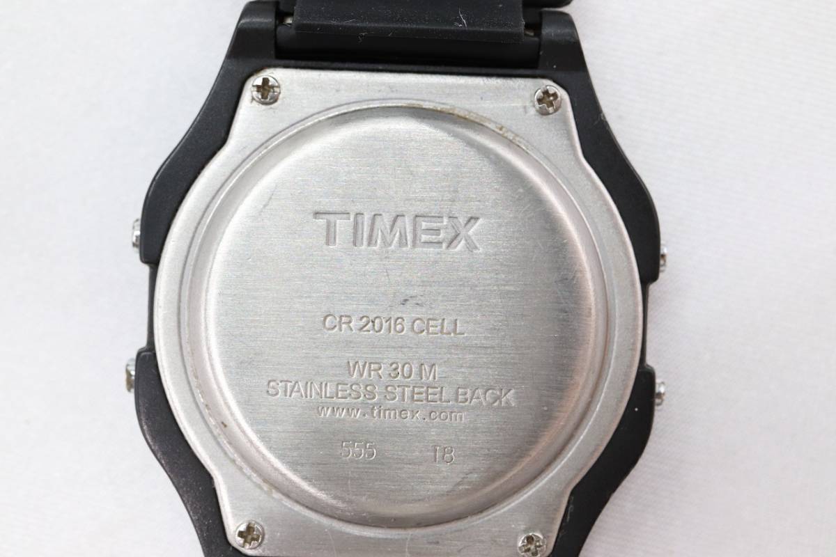 【W91-4】動作品 電池交換済 TIMEX INDIGLO タイメックス インディグロ デジタル 腕時計 T75961 メンズ【送料全国一律185円】_画像10