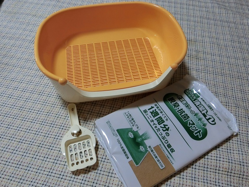  unused lack of equipped Kao cat for ... for toilet nyan.. clean toilet set orange 