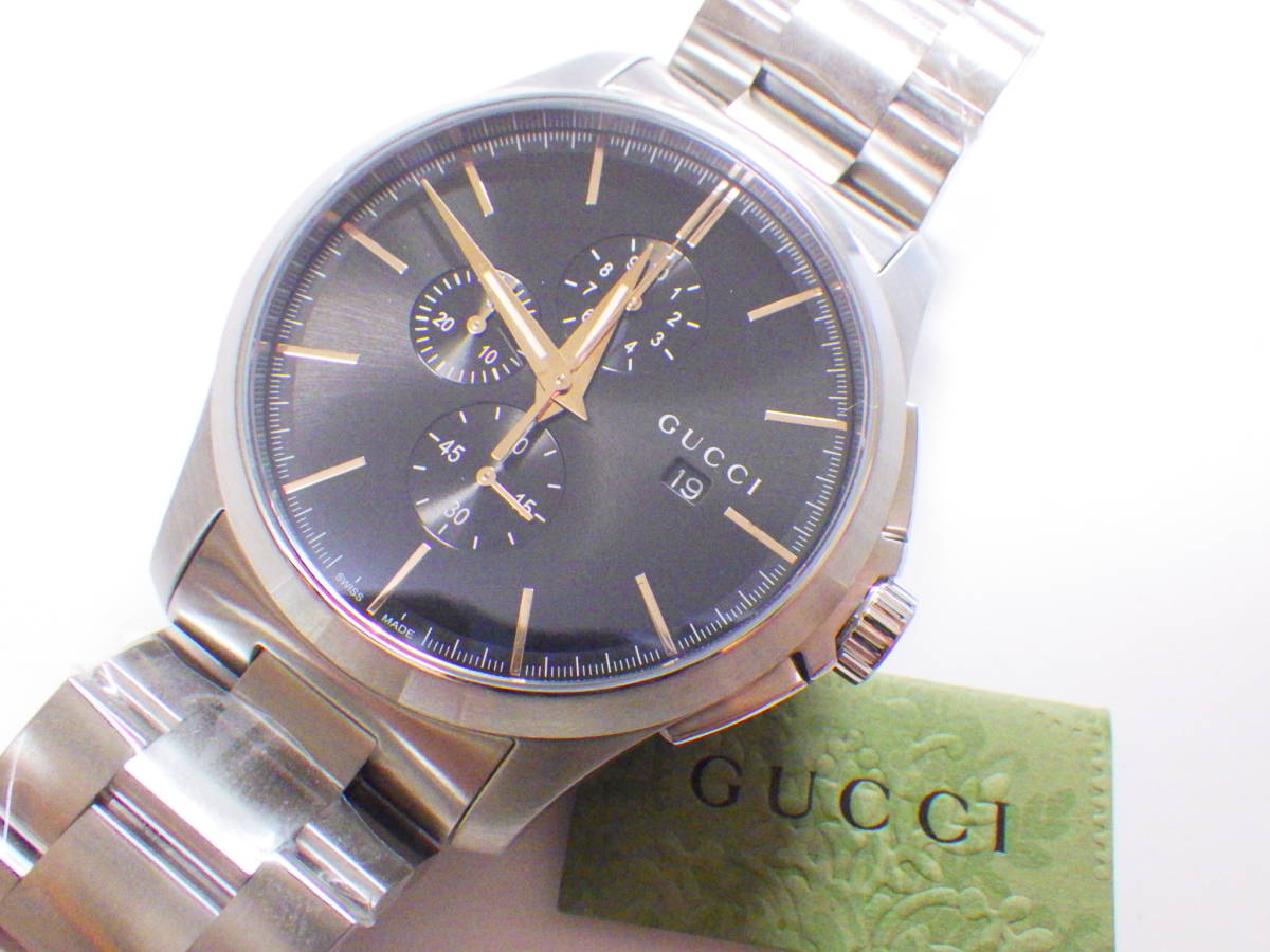 14280円 GUCCI グッチ Gタイムレス クロノグラフ デイト 腕時計 14280円 GUCCI グッチ Gタイムレス クロノグラフ デイト 腕時計