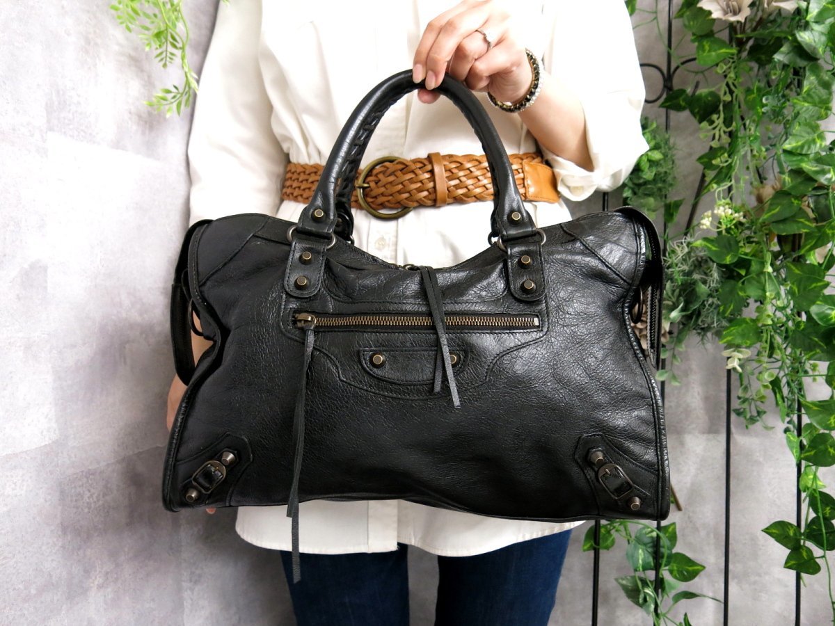 ○超美品○BALENCIAGA バレンシアガ○ザ シティ○カーフ レザー 本革