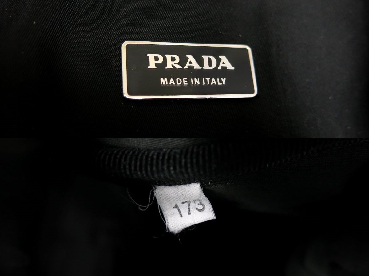 ●美品●PRADA プラダ●メンズ●V136●ポコノ ナイロン●リュックサック バックパック●黒●SV金具●A4 収納 書類 かばん●Js41057_画像8