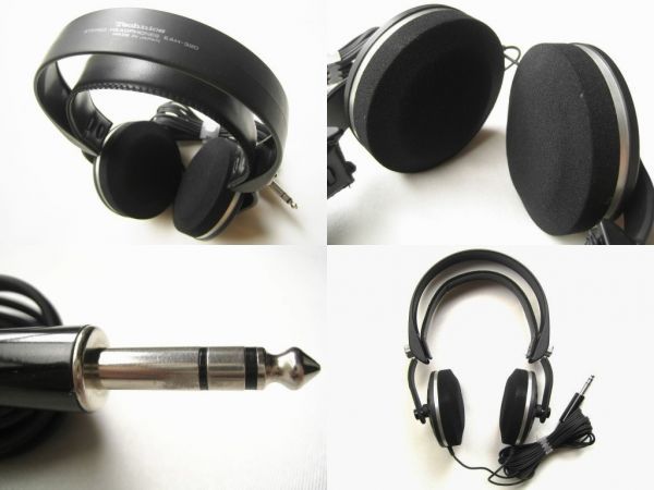 希少 70s Technics ステレオヘッドホン EAH-320 テクニクス STEREO HEADPHONES アンティーク USED レトロ 昭和_画像3