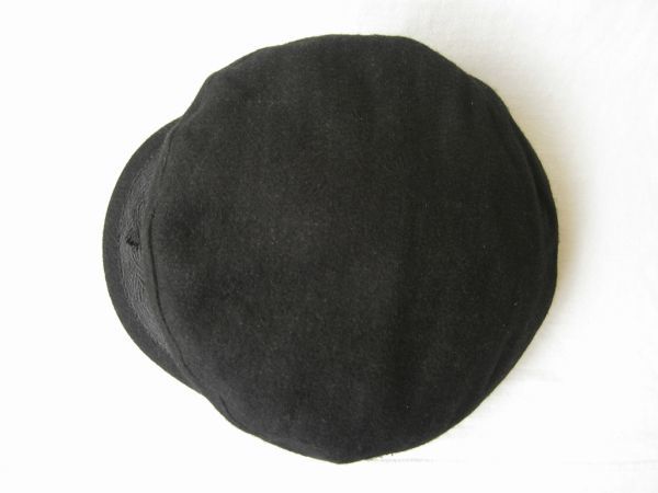 ギリシャ製 フィッシャーマンズキャップ 黒 GREEK FISHERMAN'S CAP 帽子 ウールキャップ MADE IN GREECE ビンテージ USED_画像5