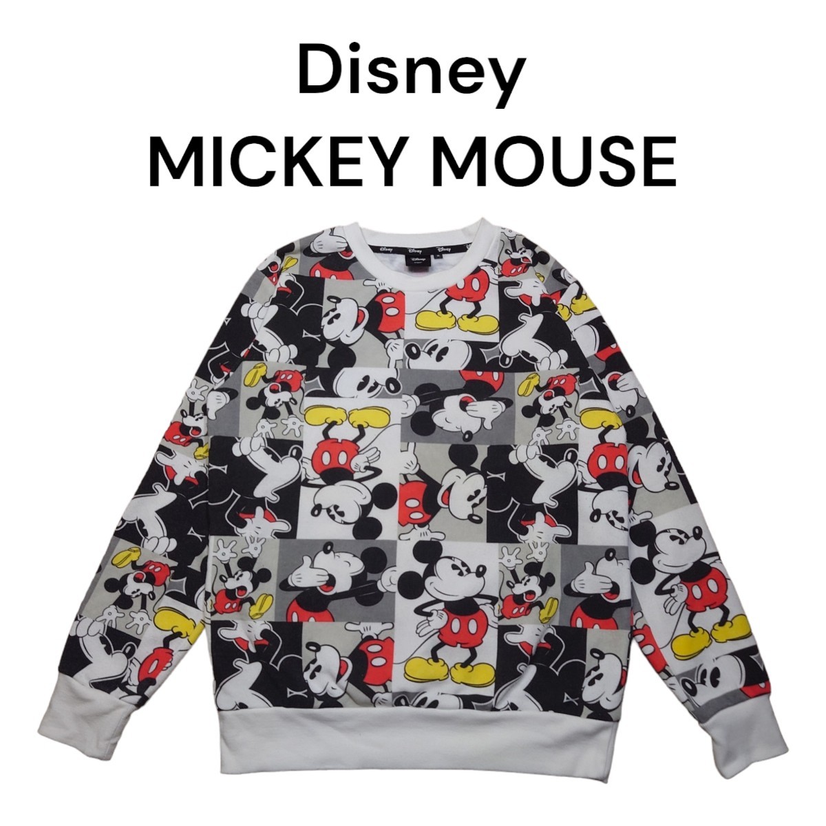 Disneyオールドミッキーマウス総柄 スウェットトレーナー 古着 MICKEY-